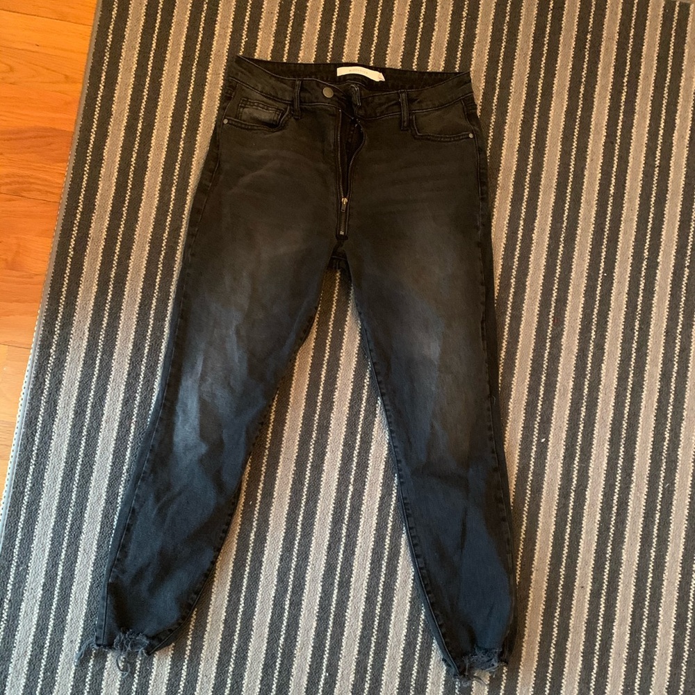 Disclosed Distressed Black Jeans